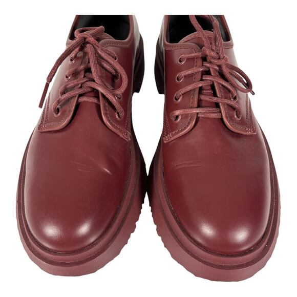 BURGUNDY MONOCHROME CAMPER WALDEN DERBY SHOES US SIZE 9 EU SIZE 42 - Picture 5 of 9